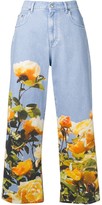 Thumbnail for your product : MSGM Printed Cropped Jeans