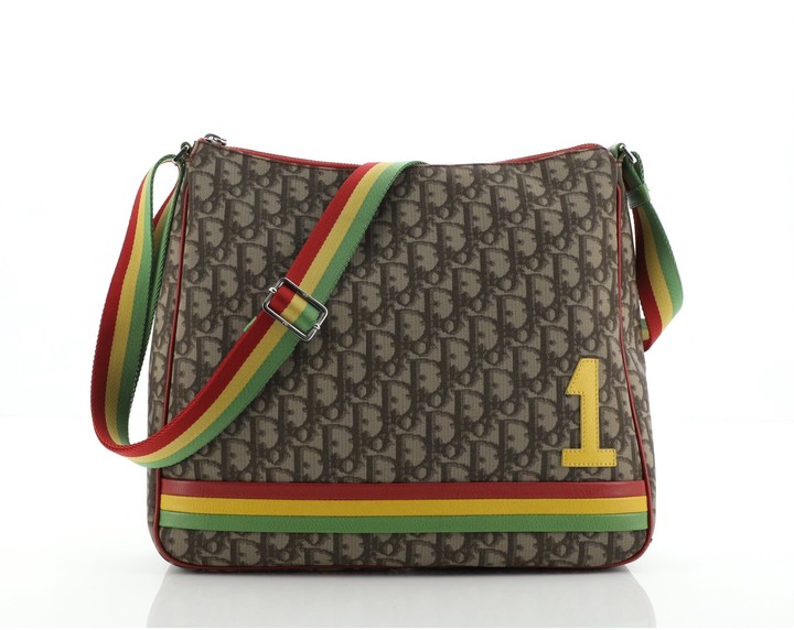 Christian Dior Rasta Messenger Bag Diorissimo Coated Canvas ShopStyle
