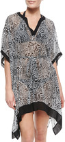 Thumbnail for your product : Diane von Furstenberg Lima Printed Half-Sleeve Coverup, Pearl