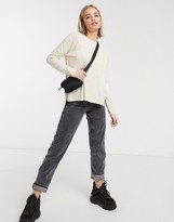 Thumbnail for your product : Noisy May Chen long sleeve boatneck jumper in cream