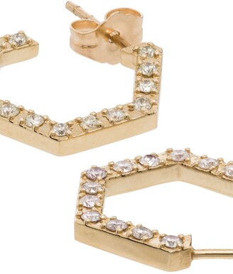 Loren Stewart Diamond-Embellished Hexagon Earrings
