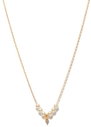 Mizuki Diamond, Akoya Pearl & 14kt Gold Necklace - Pearl