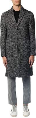 Calvin Klein Wool Herringbone Motif Coat