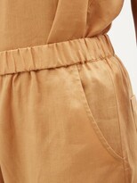 Thumbnail for your product : Loup Charmant Beach Cropped Linen Relaxed-fit Trousers - Camel