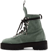 Thumbnail for your product : Off-White Green Suede Hiking Boots