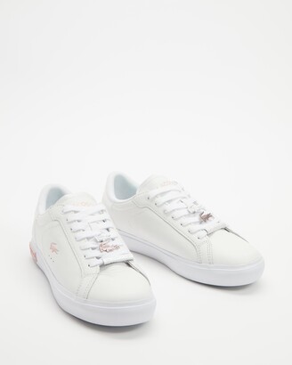 Lacoste Women's White Low-Tops - Powercourt Sneakers - Women's - Size 4 at The Iconic