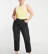 Thumbnail for your product : Don't Think Twice DTT Plus Veron relaxed fit mom jeans in washed black