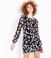 Thumbnail for your product : Yumi Black Lace Butterfly Print Tunic Dress