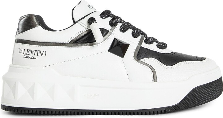Valentino One Stud Low Top Sneakers in Nappa