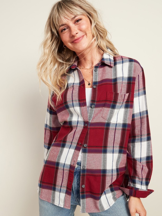 womens flannel tunic dress