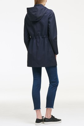 DKNY Solid Hooded Zip Front Anorak Jacket