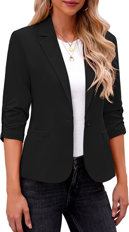 LookBook Store LookbookStore Blazers for Women Suit Jackets Dressy 3/4
