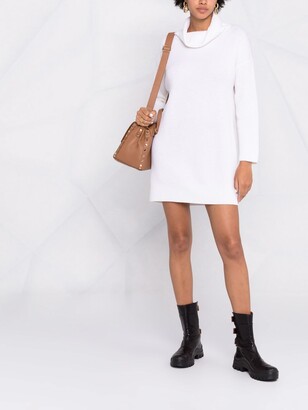 Bruno Manetti Knitted Roll-Neck Dress