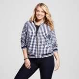 Thumbnail for your product : Merona Women's Plus Size Bomber Jacket Navy Gingham X
