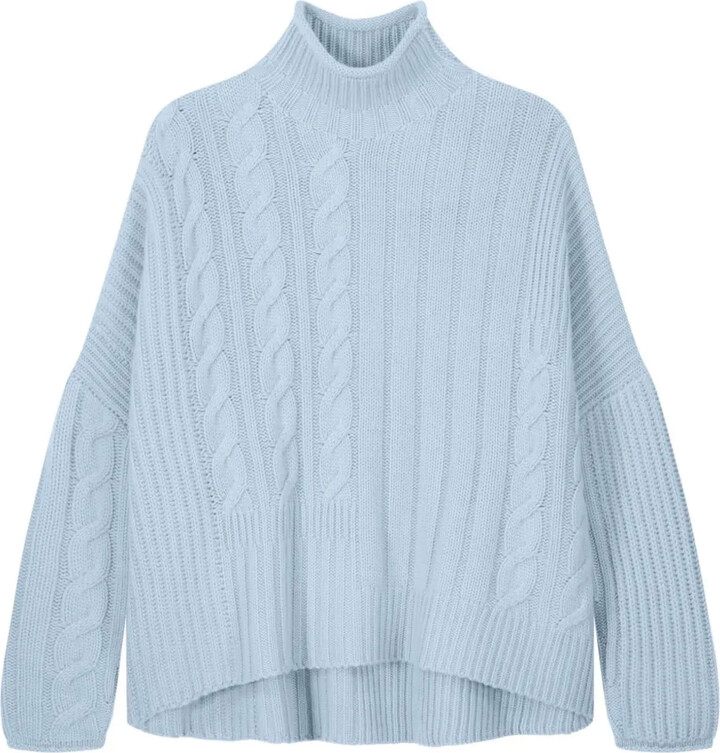 BOMPARD Cable-Knit High-Neck Sweater