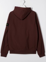 Thumbnail for your product : Stone Island Junior Long Sleeve Logo Patch Hoodie