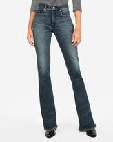 Thumbnail for your product : Express High Waisted Denim Perfect Raw Hem Barely Boot Jeans