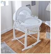 Thumbnail for your product : Clair De Lune Stars & Stripes Wicker Moses Basket - White Wicker