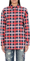 Thumbnail for your product : MSGM Tartan-panelled cotton shirt