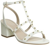 Thumbnail for your product : Office Midnight Studded Strappy Heels Off White Leather Gold Studs