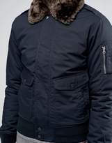 Thumbnail for your product : Schott Air Bomber Jacket Faux Fur Collar