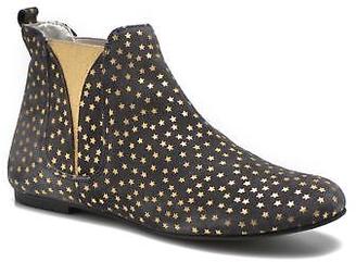 Ippon Vintage Women's Patch gold Rounded toe Ankle Boots in Blue