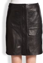 Thumbnail for your product : Alexander Wang Multi-Pocket Leather Skirt