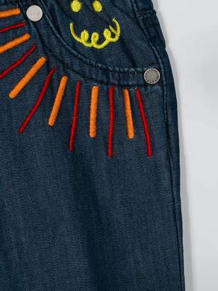 Stella McCartney Kids rainbow embroidered Pipkin pants