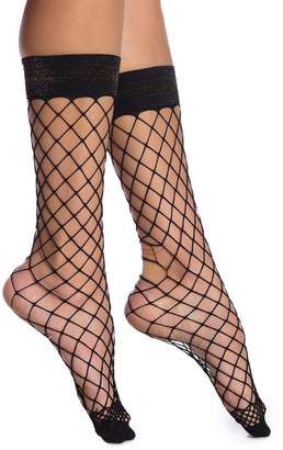 fishnet crew socks