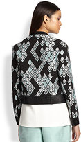 Thumbnail for your product : 3.1 Phillip Lim Leather-Trim Baseball Jacket