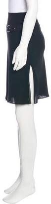 John Galliano Silk Knee-Length Skirt