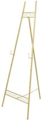 55.5" Gold Metal Geometric 3-Tier Display Easel By Ivory And Iris