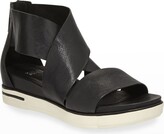 Thumbnail for your product : Eileen Fisher Sport Wide-Strap Leather Sandals, Black