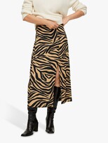 Thumbnail for your product : MANGO Akira Zebra Print Midi Skirt, Brown/Multi