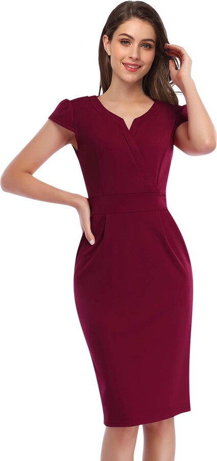 Red work dress uk Clearance