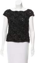 Thumbnail for your product : Milly Cap Sleeve Textured Top