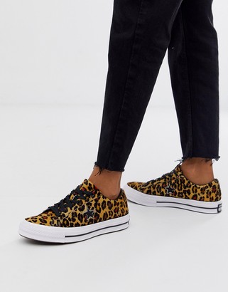 leopard print trainers converse