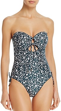 peony freckle ruched one piece