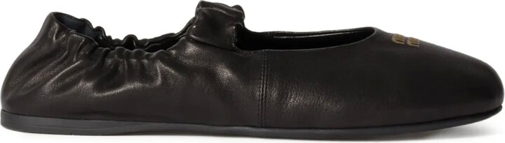 Miu Miu Elasticated-Detail Ballet Flats