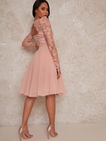 Thumbnail for your product : Chi Chi London Dorothee Dress Rose Gold