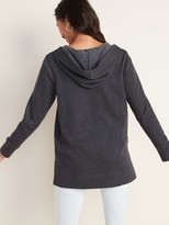 Thumbnail for your product : Old Navy Boyfriend French Terry Side-Zip Tunic Hoodie for Women