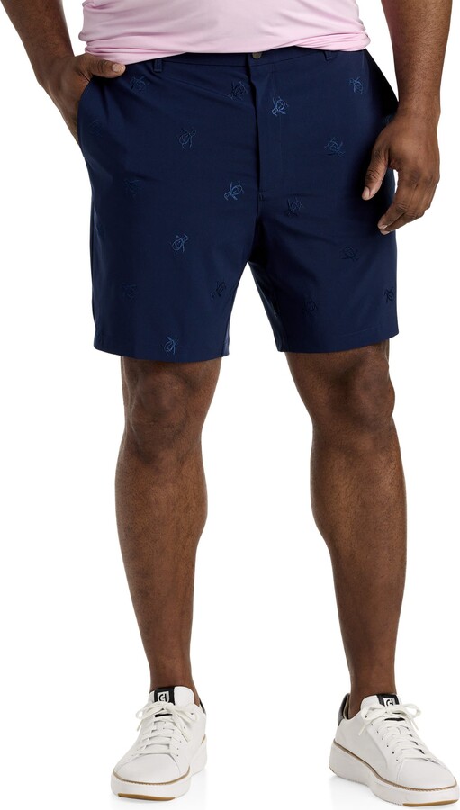 Original Penguin Big & Tall Space Dyed Embroidered Shorts