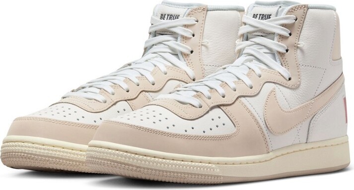 Nike Terminator high BT unisex sneakers in white and beige - ShopStyle