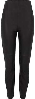 River Island Womens Black faux leather skinny trousers