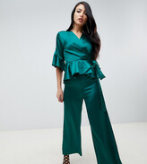 Thumbnail for your product : John Zack Tall satin culotte in green