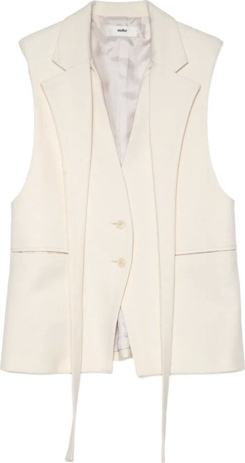 Muller of Yoshio Kubo Bumpy button-fastening waistcoat