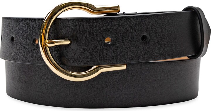 Cole Haan Hinged Buckle Leather Belt
