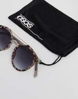 Thumbnail for your product : ASOS 90s Round Sunglasses With Metal Bridge High Bar & Flat Lens