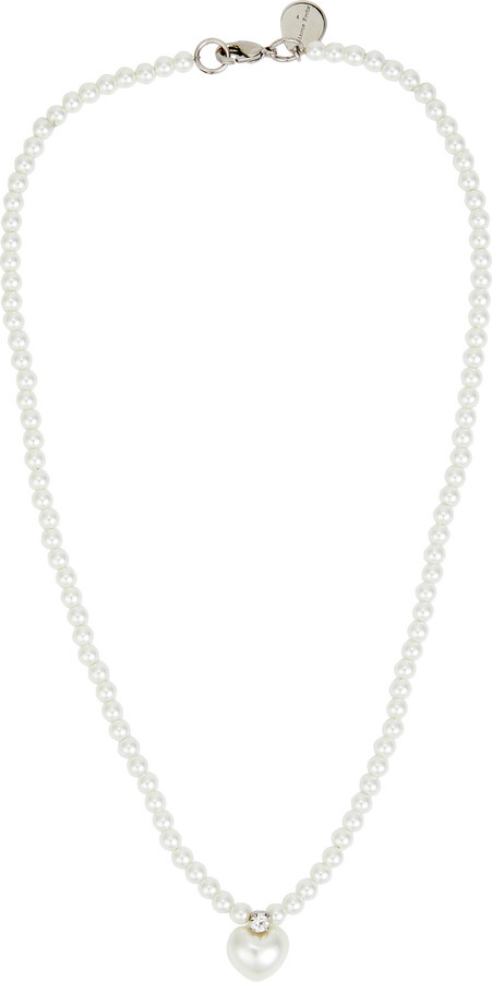 Simone Rocha Heart Faux-pearl Necklace