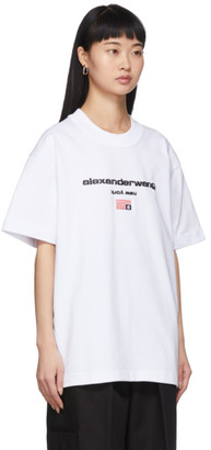 Alexander Wang White Logo Flag T-Shirt